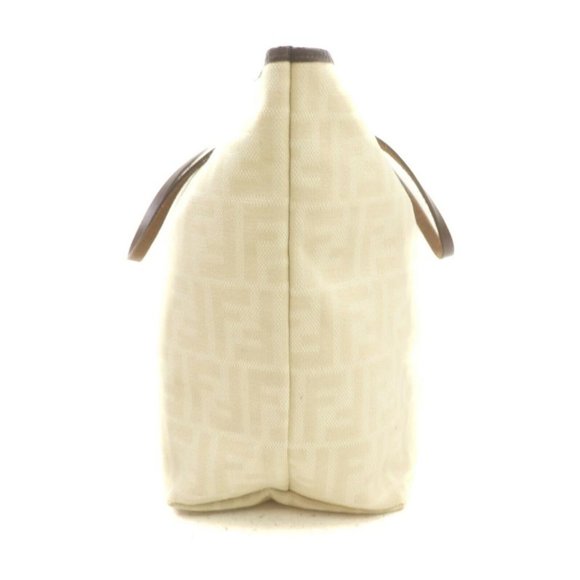 Fendi Ivory x Brown Monogram FF Zucca Roll Tote - Picture 10 of 12